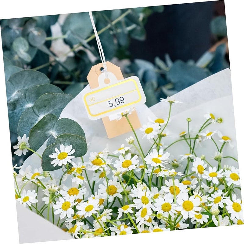 Veemoon 100 Pieces Blank Trinkets Tags With White Elastic String For Jewelry Display - Image 5